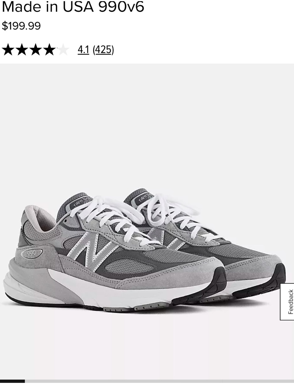 NIB New Balance 990v6 Sneakers